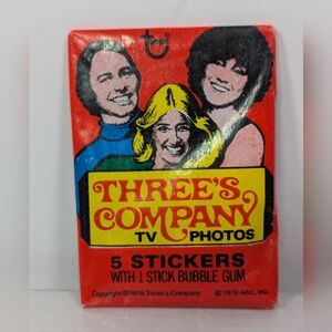 Three's Company TV Photos 5 Sticker Pack 1978